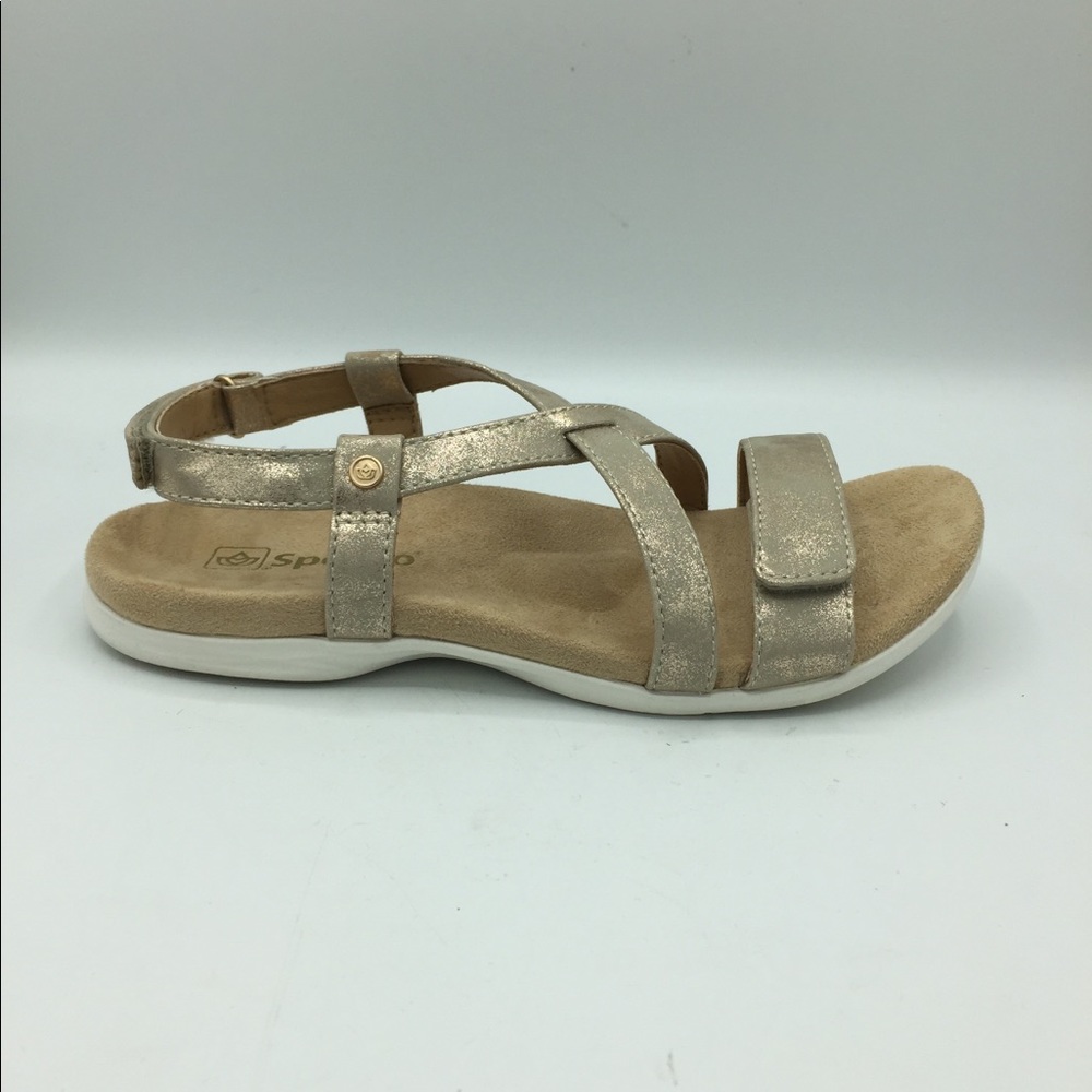 Spenco Total Support Cross Strap Gold Sandals